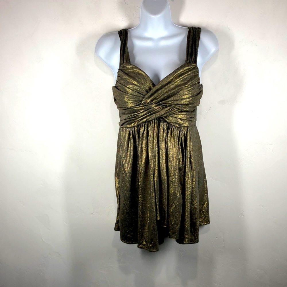 Express gold sparkle tank size small